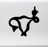 UTERUS Middle Finger Vinyl Sticker - Women's Rights Feminism - Die Cut Decal