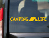 CAMPING LIFE Vinyl Sticker - Tent Camper Outdoors Adventure - Die Cut Decal