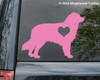 AUSTRALIAN SHEPHERD with HEART Vinyl Sticker -V2- Love Auss Aussie Dog Puppy - Die Cut Decal
