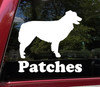 Australian Shepherd Aussie personalized name vinyl decal with short bobtail dog silhouette and mirror option