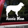 AUSSIE MOM Vinyl Sticker -V1- Australian Shepherd Auss Dog Puppy - Die Cut Decal