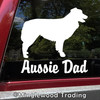 AUSSIE DAD Vinyl Sticker -V1- Australian Shepherd Auss Dog Puppy - Die Cut Decal