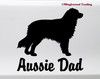AUSSIE DAD Vinyl Sticker -V2- Australian Shepherd Auss Dog Puppy - Die Cut Decal