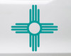 Zia symbol New Mexico Southwestern sun vinyl decal for cars RVs campers and trailers
