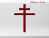 RUSSIAN ORTHODOX CROSS Vinyl Sticker - Suppedaneum Slavic Byzantine - Die Cut Decal