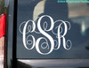 Monogram Vinyl Sticker - Custom Family Initials Name - Personalized Die Cut Decal - TRADITIONAL