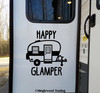 HAPPY GLAMPER Vinyl Sticker - RV Travel Trailer TT Camping 5th Wheel Glamping Die Cut Decal