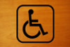 Handicap Accessible Bathroom Door Sign Vinyl Sticker - Wheelchair ADA - Die Cut Decal