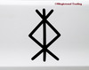 Protection Bindrune Vinyl Sticker - Norse Viking Protective Symbol - Die Cut Decal