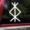 Protection Bindrune Vinyl Sticker - Norse Viking Protective Symbol - Die Cut Decal