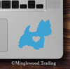 Westie Heart Vinyl Sticker - West Highland Terrier Love Dog Puppy - Die Cut Decal