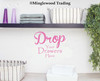 Drop Your Drawers Here Vinyl Sticker - Laundry Room Clothes Hamper - Die Cut Decal