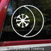 Seax Wica Vinyl Sticker - Seux Wiccan Sabbat Moon Sun - Die Cut Decal