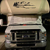 Lake Mountain Trees Scene Vinyl Sticker - Camper RV Travel Trailer Graphics - Die Cut Decal