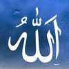 Allah Arabic calligraphy vinyl decal featuring the Arabic word for God in Islamic lettering, available in standard or reverse cut for exterior or inside-window application on vehicles, mirrors and home windows