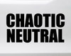 Chaotic Neutral Vinyl Sticker - RPG Role Playing Character Alignment V2 - Die Cut Decal