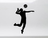 Volleyball Player Vinyl Decal V2 - Girl Female Serve - Die Cut Sticker