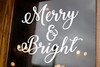 Merry & Bright Vinyl Decal V2 - Christmas Holidays Winter - Die Cut Sticker