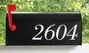 Custom HOA mailbox numbers in Eurotypo Bodoni font for coordinated neighborhood address lettering