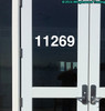 White Store Window Vinyl Address Numbers - Storefront Glass Door Business Frontage - Die Cut Decal