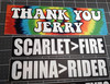 5-pack Grateful Dead Bumper Stickers V3 Jerry Garcia Dark Star Scarlet Fire China Rider