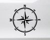 Compass Rose Vinyl Decal V3 -Travel Wander Adventure - Die Cut Sticker