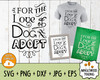 For the Love of Dog Adopt SVG Cut File - Instant Download PNG JPG DXF EPS Silhouette, Cricut cut file, digital file