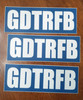 3-pack GDTRFB 5.5" x 2" Die Cut Vinyl Decal Bumper Stickers - The Grateful Dead - Going Down The Road Feeling Bad - Jerry Garcia 