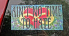 Set of 2 AIN'T NO TIME TO HATE 7" x 3.5" Die Cut Vinyl Decal Bumper Stickers - Tie Dye - The Grateful Dead Peace Love - 2-pack 