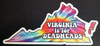 Set of 2 Virginia is for Deadheads 6.5" x 3" Die Cut Vinyl Decal Bumper Stickers - The Grateful Dead Tie Dye Jerry Garcia - 2-pack
