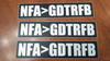 3-pack NFA>GDTRFB 7" x 1.5" Die Cut Vinyl Bumper Sticker Decals - The Grateful Dead - Jerry Garcia Not Fade Away 