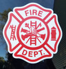 Set of 2 FIRE DEPARTMENT Die Cut Vinyl Decals Stickers 5" x 5" Maltese Cross Firefighter FD VFD - 2-pack
