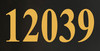set of two 3"h x 8"w HOA Mailbox Numbers in Gold - Vinyl Decals - Times New Roman - Die Cut Stickers