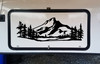 Mountains Forest Scene Vinyl Decal V3 - Camper RV Travel Trailer Graphics 4x4 - Die Cut Sticker