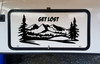 Get Lost Mountain Scene Vinyl Decal V1 - Camper RV Travel Trailer Graphics - Die Cut Sticker