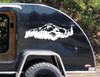 Mountains Forest Scene Vinyl Decal V5 - Camper RV Travel Trailer Graphics 4x4 - Die Cut Sticker