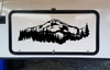 Mountains Forest Scene Vinyl Decal V5 - Camper RV Travel Trailer Graphics 4x4 - Die Cut Sticker