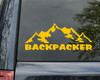 Backpacker Vinyl Decal - Mountain Trail Camping Hiking - Die Cut Sticker
