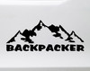 Backpacker Vinyl Decal - Mountain Trail Camping Hiking - Die Cut Sticker
