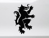 Heraldic Wolf Vinyl Decal V1 - Coat of Arms Heraldry Charge - Die Cut Sticker
