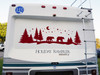 Bears Moon Stars Trees Scene Vinyl Decal - Forest Camper Graphics Mama Papa - Die Cut Sticker