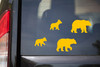 Bear Family Vinyl Decal Set V3 - Mama Papa Grizzly Kodiak - Die Cut Stickers
