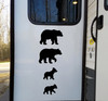 Bear Family Vinyl Decal Set V3 - Mama Papa Grizzly Kodiak - Die Cut Stickers
