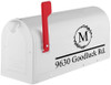 Monogram and Address Mailbox Vinyl Decal - Personalized - Die Cut Sticker