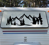 Mountain Forest Scene V9 - Camper RV Graphics Travel Trailer - Die Cut Sticker