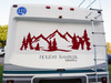 Mountain Forest Scene V9 - Camper RV Graphics Travel Trailer - Die Cut Sticker