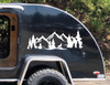 Wolf Mountain Forest Scene - Camper RV Graphics Travel Trailer - Die Cut Sticker