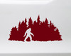 Bigfoot in Treeline V5 Vinyl Decal - Pine Trees Forest PNW Sasquatch - Die Cut Sticker
