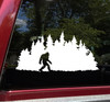 Bigfoot in Treeline V6 Vinyl Decal - Pine Trees Forest PNW Sasquatch - Die Cut Sticker
