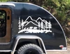 Bear Family Mountain Scene Vinyl Decal - RV Motorhome Graphics - Die Cut Sticker